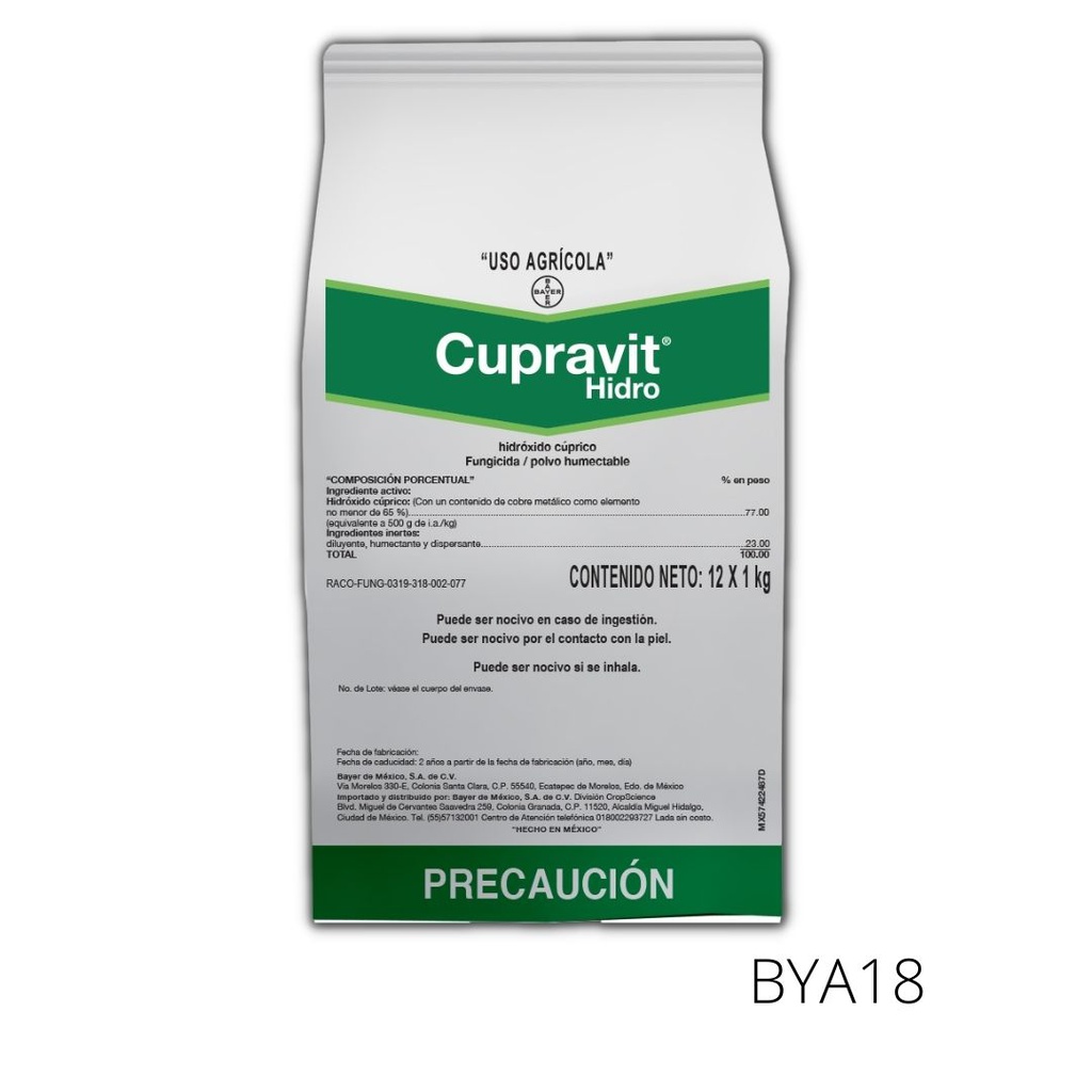 CUPRAVIT HIDRO Hidroxido cuprico 77% 1 kg USO AGRICOLA