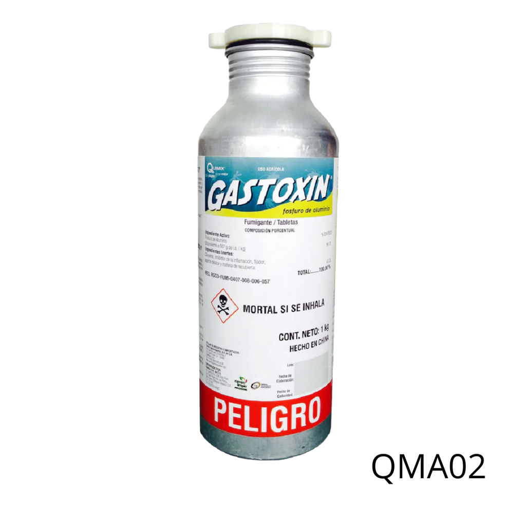 GASTOXIN Fosfuro Aluminio 56% 333 pastillas USO AGRICOLA