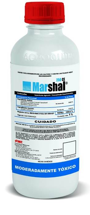 MARSHAL 250 CE Carbosulfan 26.80% 1 L USO AGRICOLA