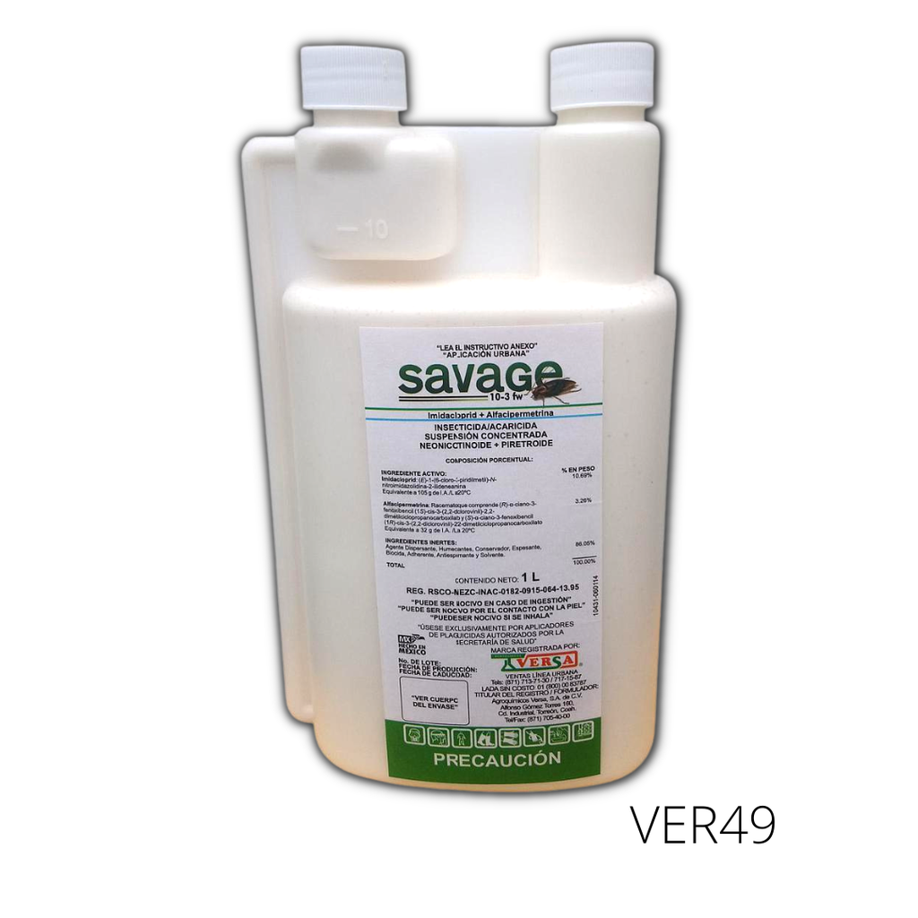 SAVAGE 3-10 FW Imidacloprid 10.69% + Alfacipermetrina 3.26% 1 L