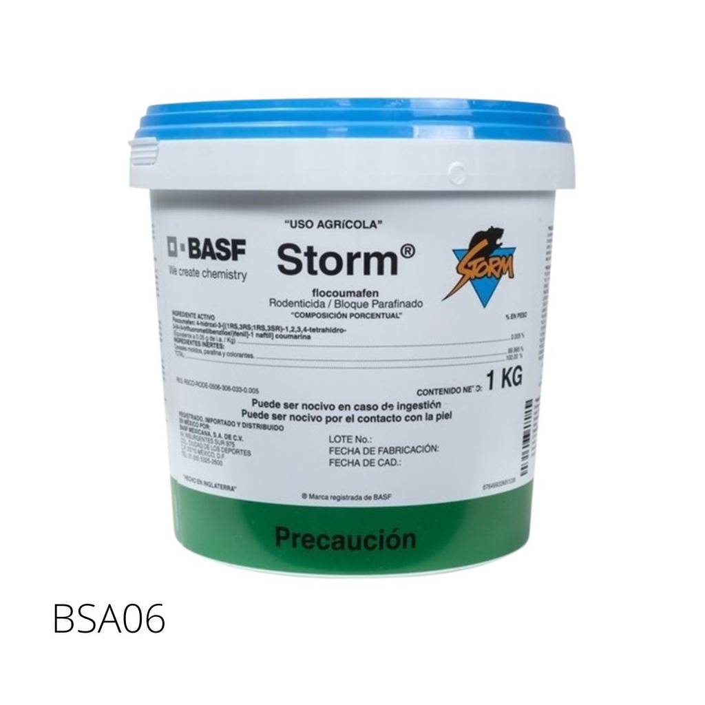 Storm Flocoumafen .005% Rata y Ratón 1 Kg USO AGRICOLA