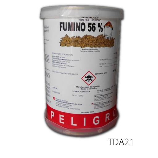 [TDA21] FUMINO 56 Fosfuro de aluminio 56% Tubo con 20 pastillas